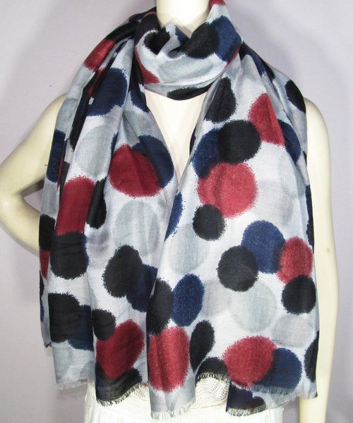 Lots of Dots Scarf Shariz Midnight Blue (SN167)