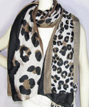 Leopard Squares Scarf Brown (SN160)