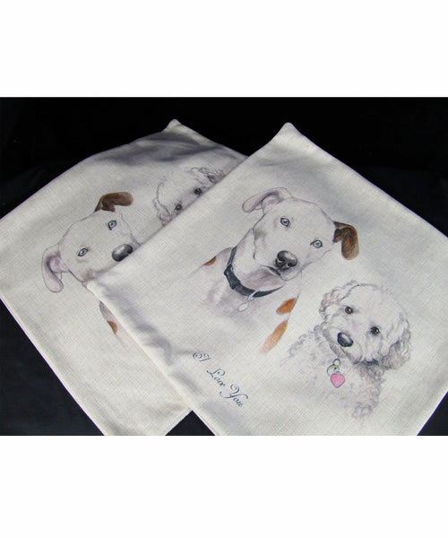 Cushion (x2) Two Dogs (C217)