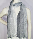 Scarf Tram Lines Cream Black (SN148)