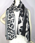 Leopard Squares Scarf Grey (SN159)