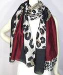 Leopard Squares Scarf Shiraz Brown (SN163)