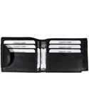 Mens Leather Wallet Inner Flap Closure Black (MW052)