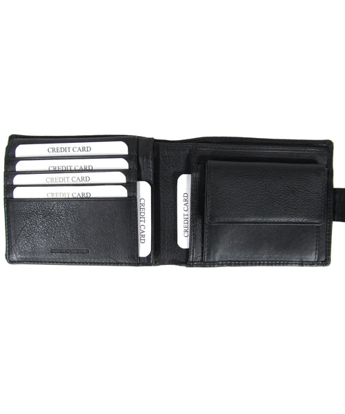 Mens Leather Wallet Top Insert Black (MW054)