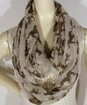 Horse Loops 5 Scarf Milk Chocolate (SL102)