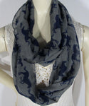 Horse Loops 5 Scarf Dark Grey (SL104)