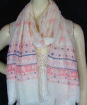 Linen Scarf Mist Red Elephant 2 (SN032)