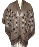 Shawl Dual Side Open Front - Stone Brown (SW383)